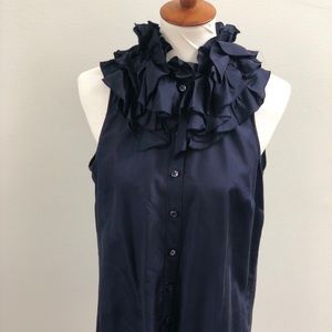 j.crew • sleeveless blouse in navy